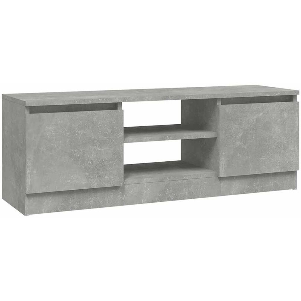 vidaXL 2 Door 2 Shelf Concrete Grey TV Cabinet Image 2