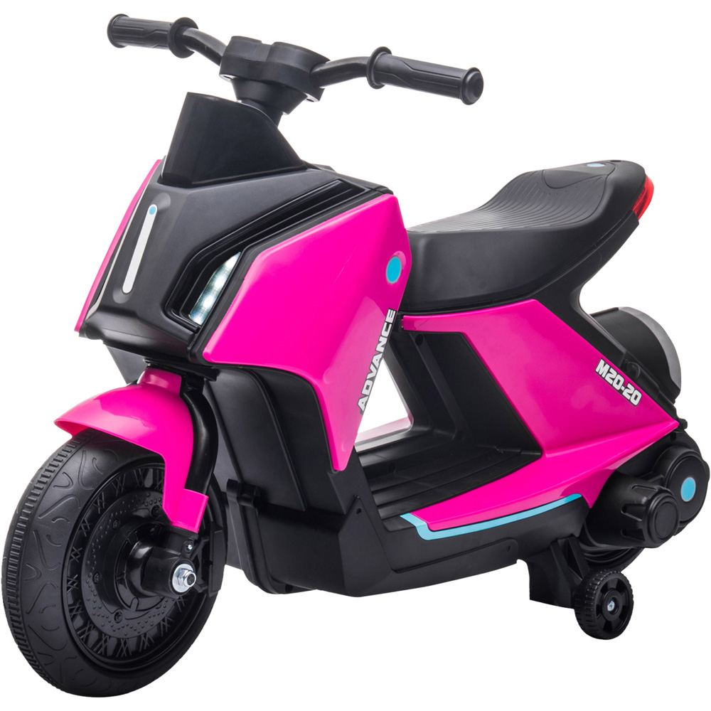 Portland Kids Ride On Electric Pedal Motorbike Pink Image 1