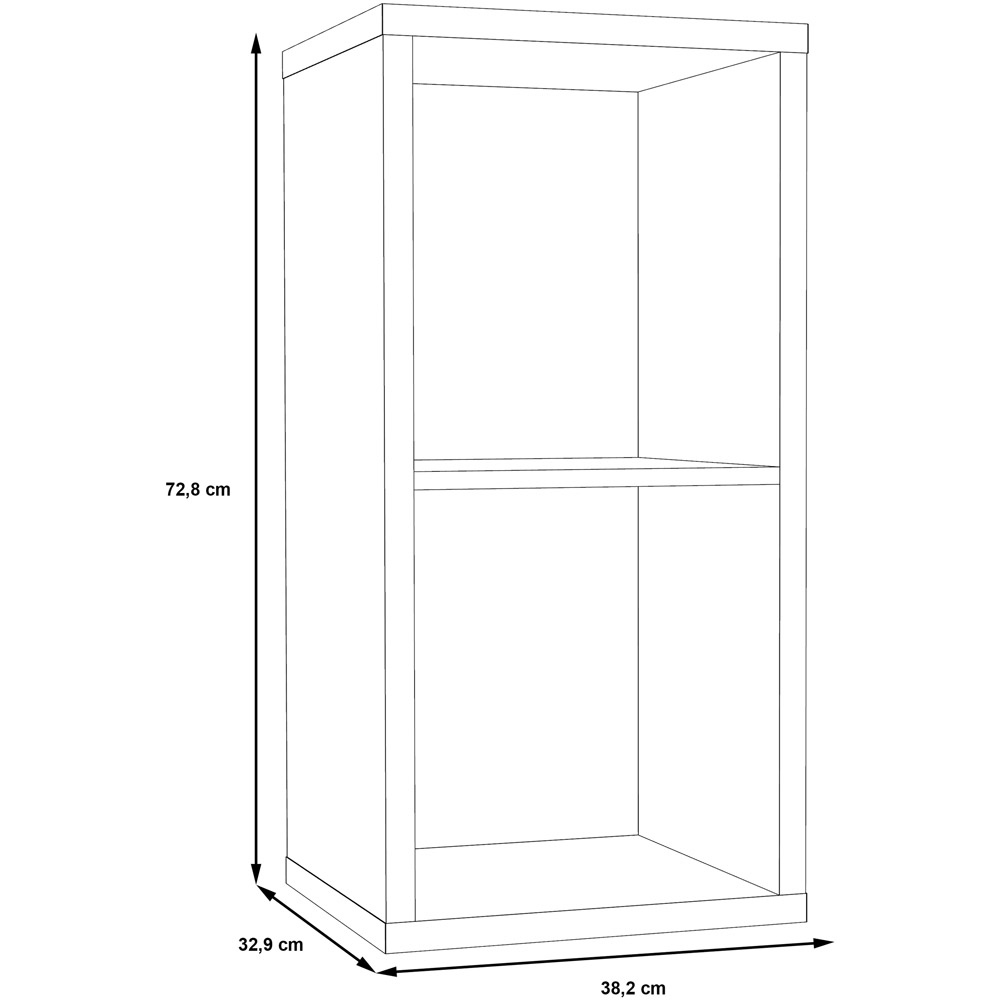 Florence Mauro 2 Shelf Concrete Grey Bookshelf Image 7