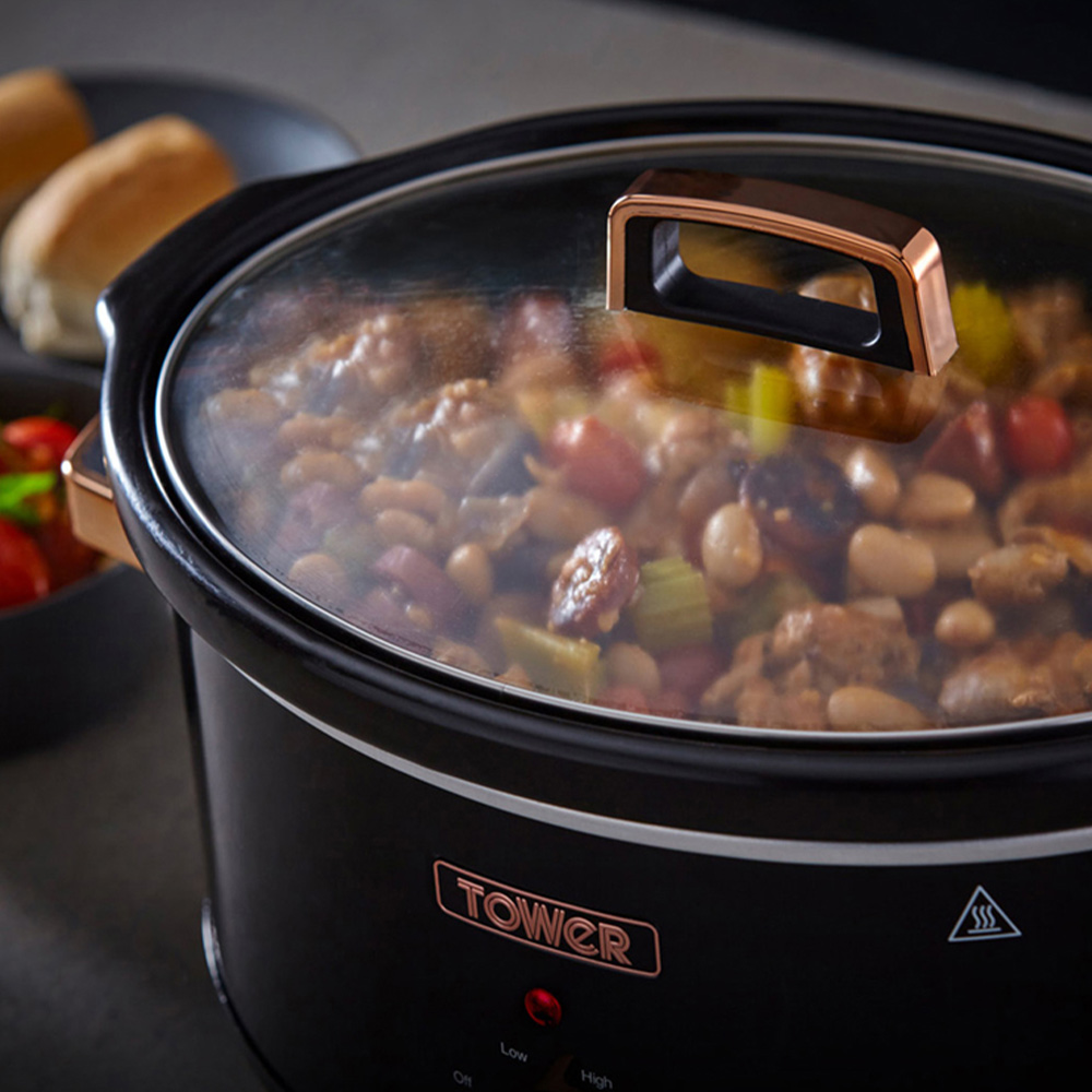 Tower T16019RG Black and Rose Gold Slow Cooker 6.5L Image 6