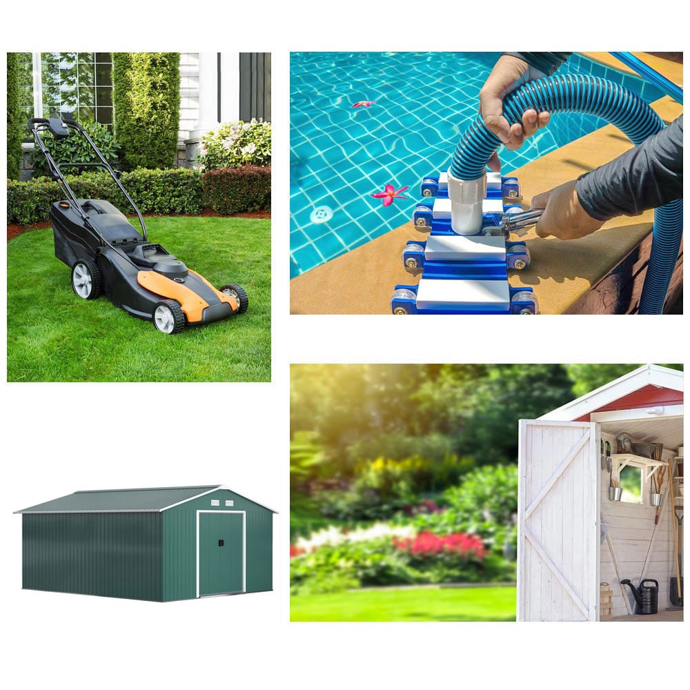 Outsunny 12.5x11.1ft Steel Storage Shed Image 8