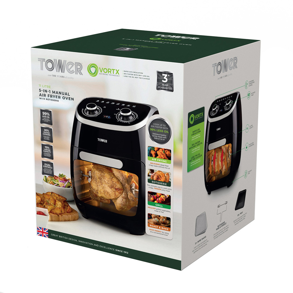 Tower T17038 Vortx Manual Air Fryer Oven 11L Image 6