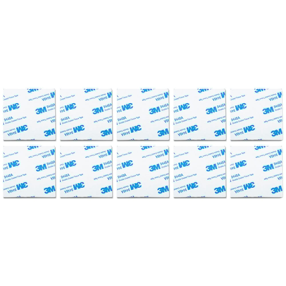 St Helens Grey Double-Sided Square Adhesive Mounting Pads 6cm 10 Pack Image 1