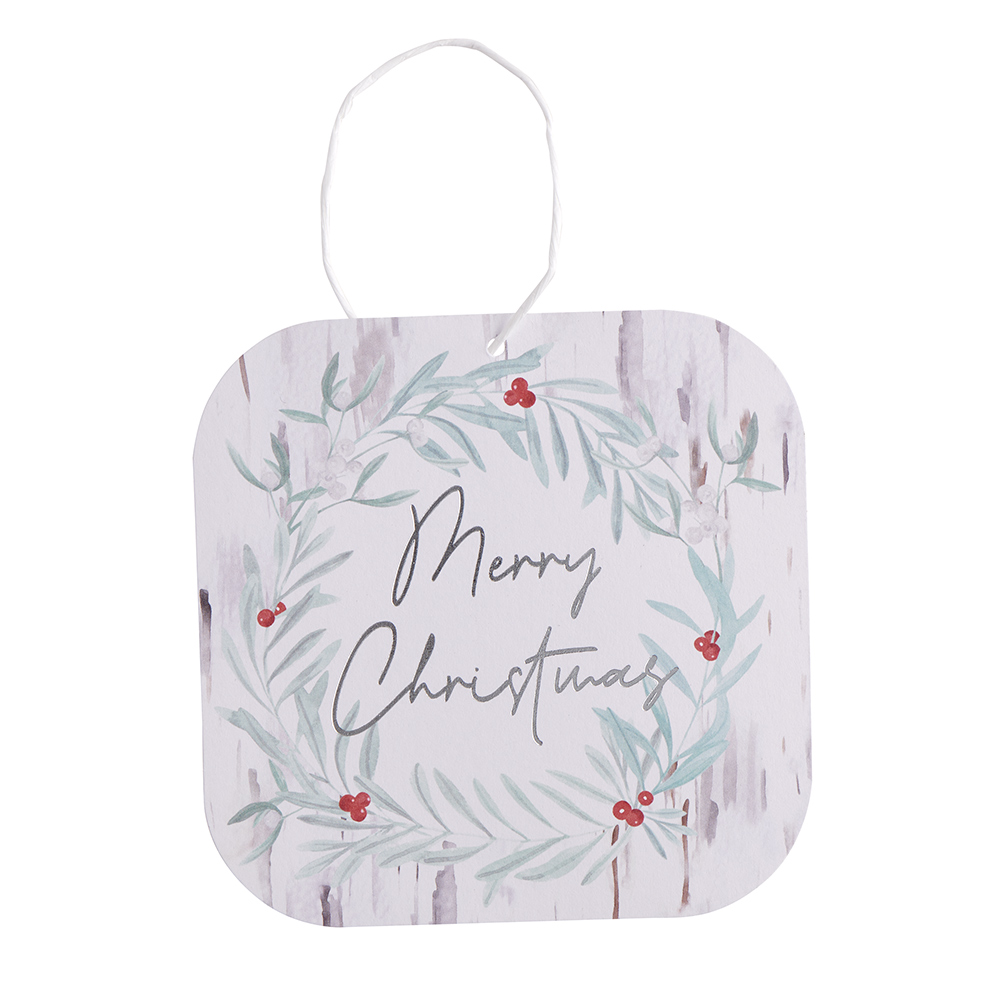 Wilko First Frost Wreath Tags 8 Pack Image 2