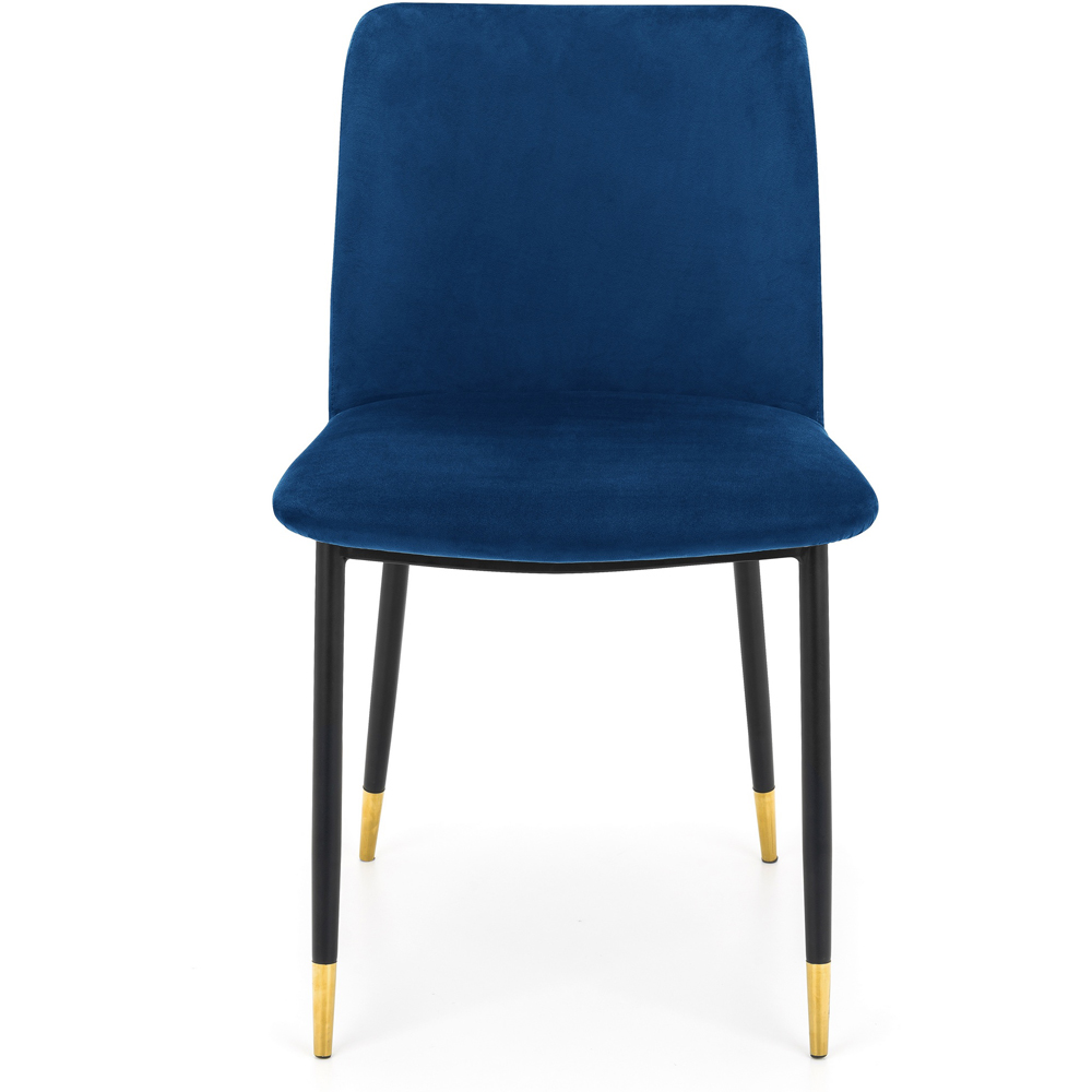 Julian Bowen Delaunay Set of 2 Blue Dining Chair Image 4
