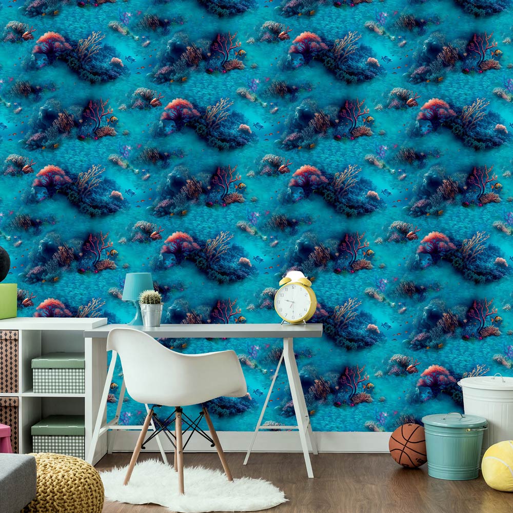 Arthouse Under The Sea Blue Wallpaper Image 5