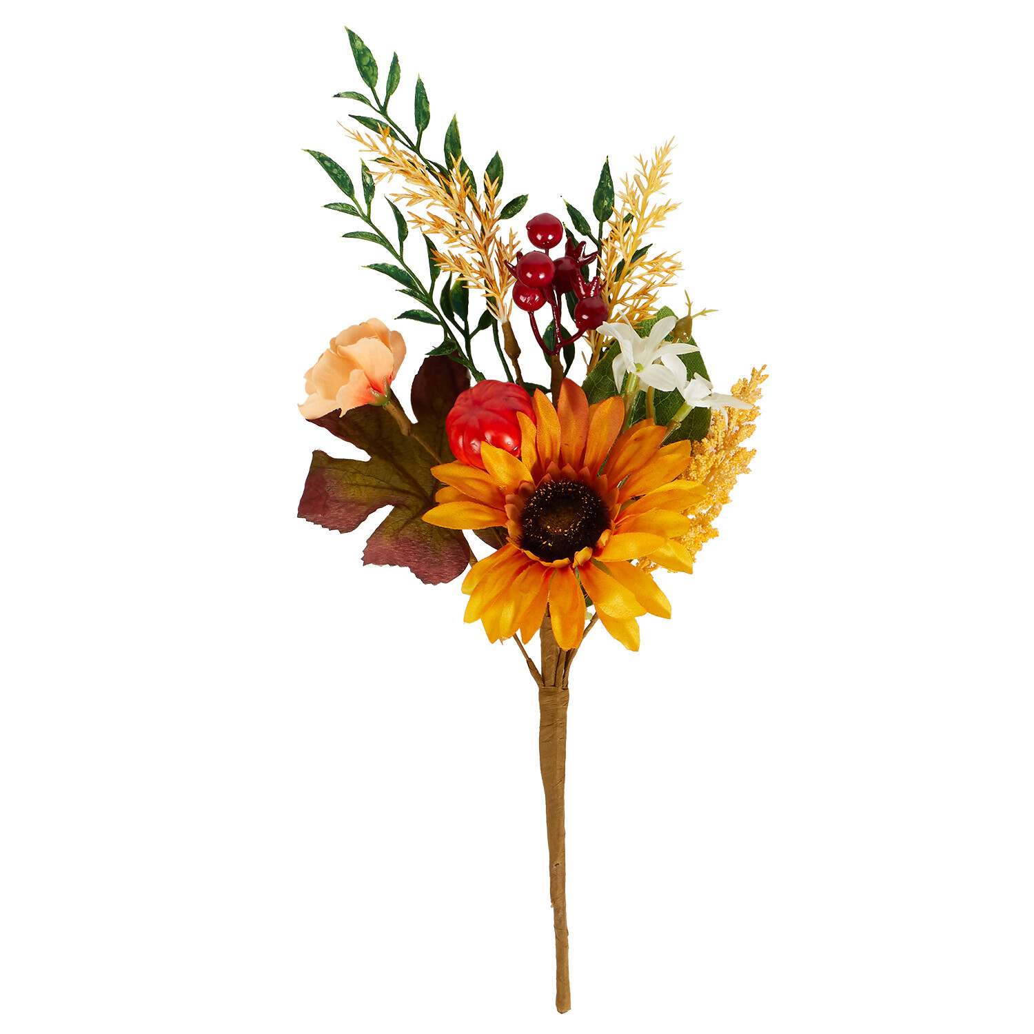 Autumnal Sunflower Pumpkin Pick Multicolour Image 1