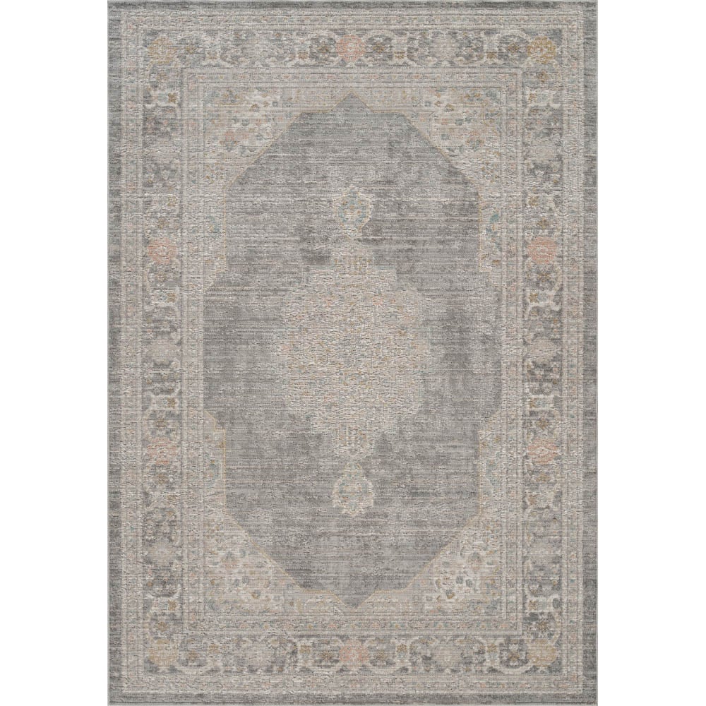 Desire Rugs Maia Grey Orchid Floral Non Slip Rug 160 x 240cm Image 1