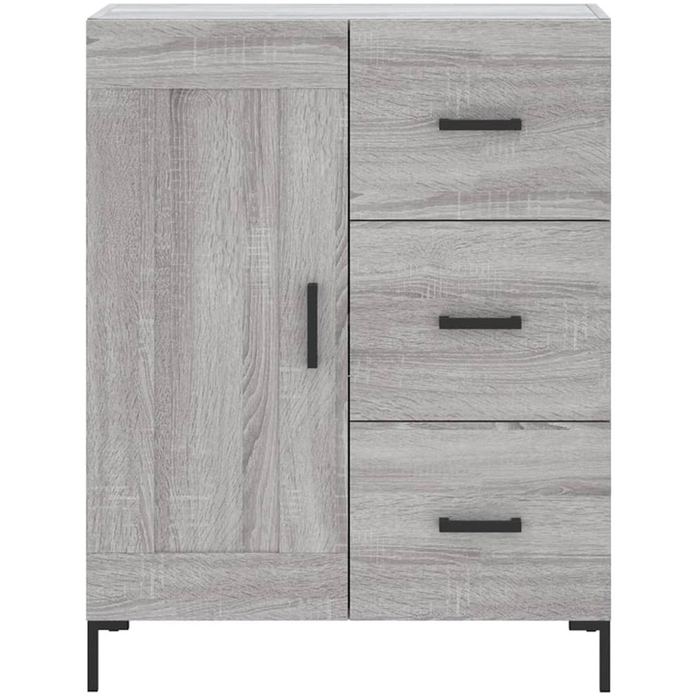 vidaXL 3 Door 3 Drawer Grey Sonoma Highboard Image 8