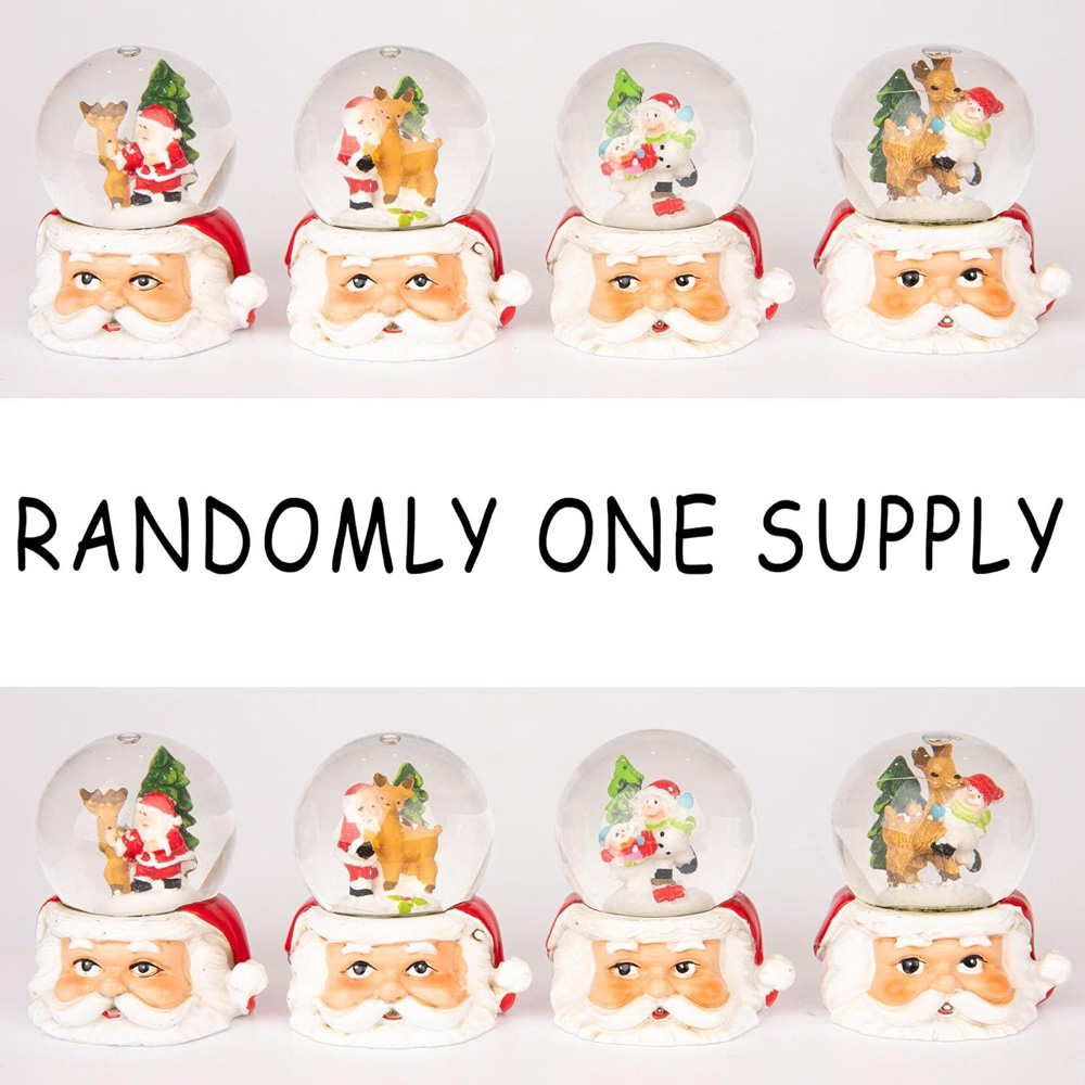 Single Shatchi Xmas Mini Snowglobe Water Ball Snow Dome in Assorted Style Image 3