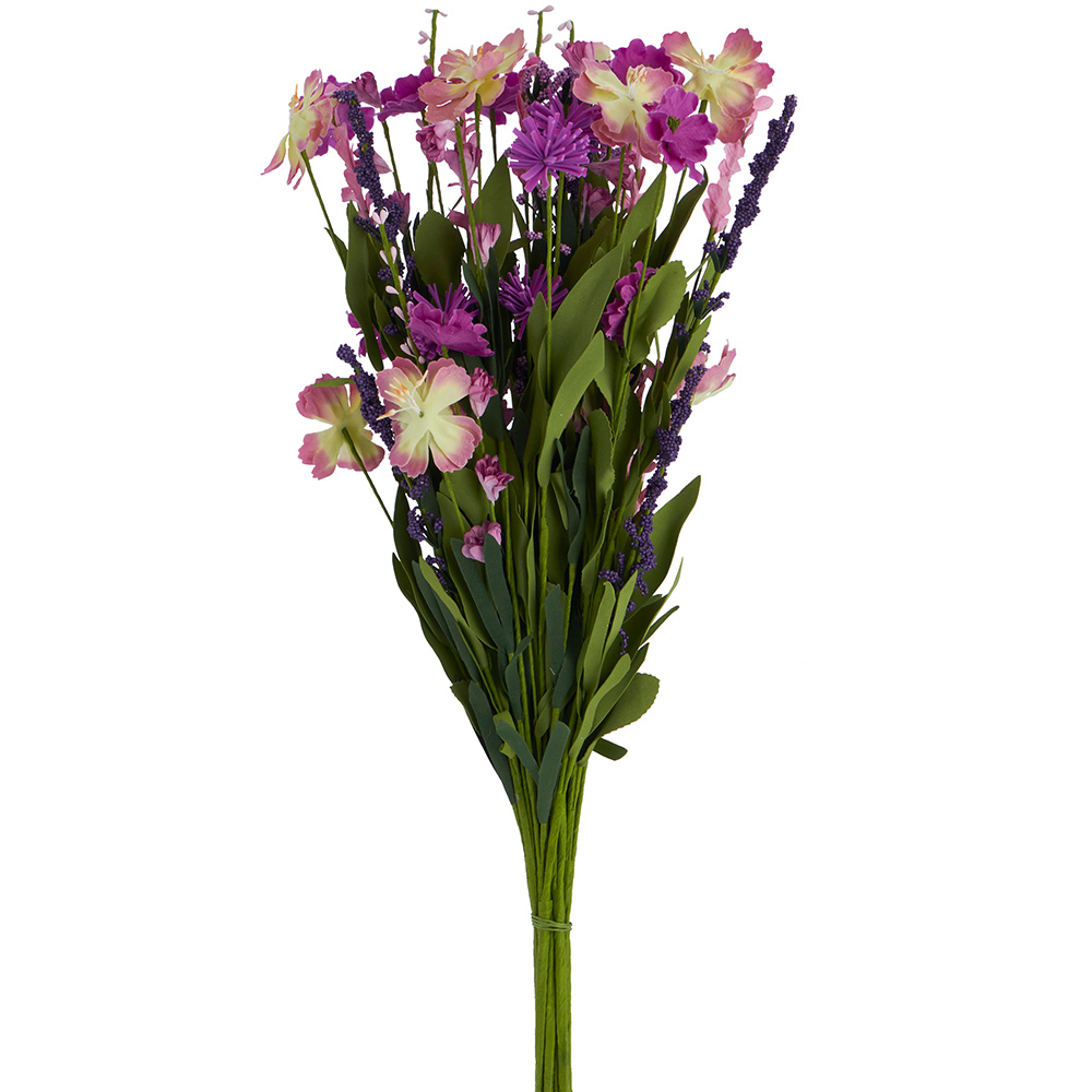 Wilko Purple Wildflower Artificial Flower Bunch Wilko