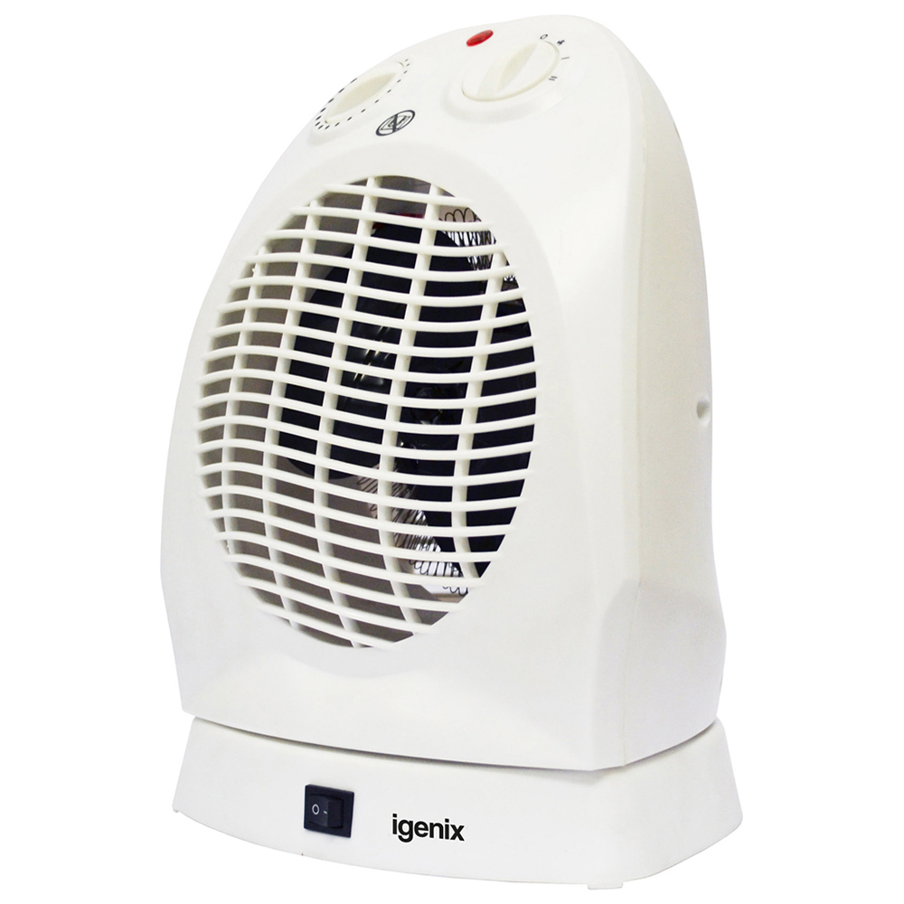 Igenix White Upright Oscillating Fan Heater 2000W Image 3