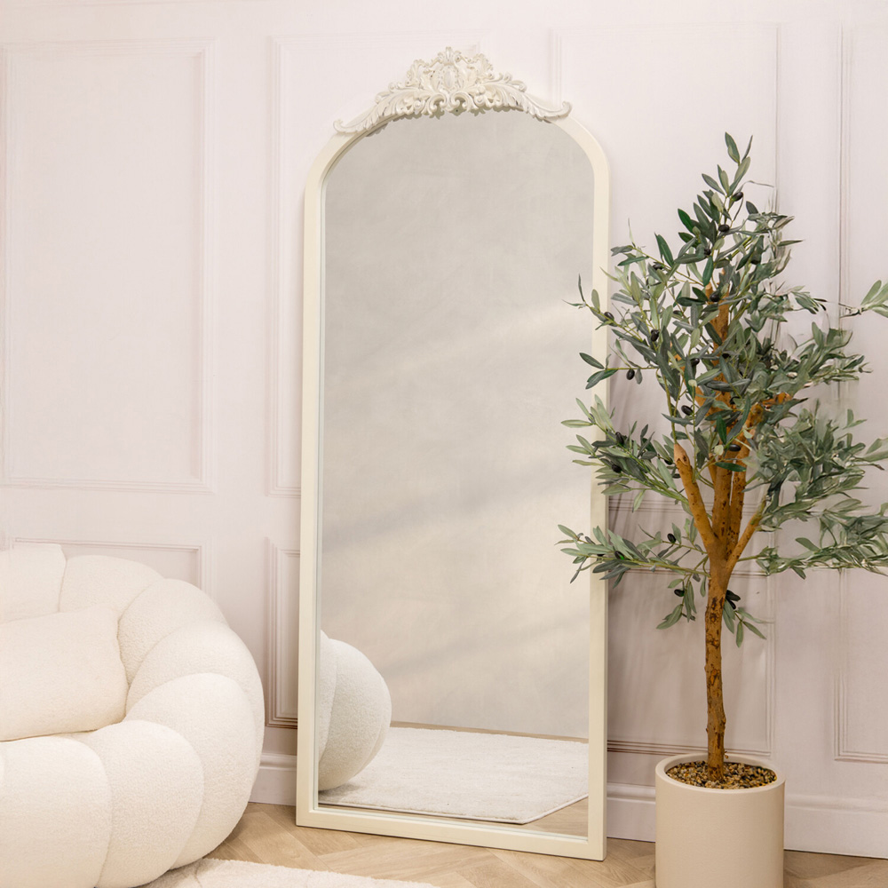 Ivory Valentina Ornate Mirror 75x183cm Image 7