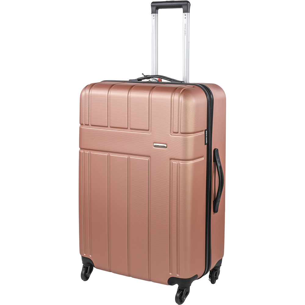 Pierre Cardin Large Cream Lightweight Trolley Suitcase Image 1