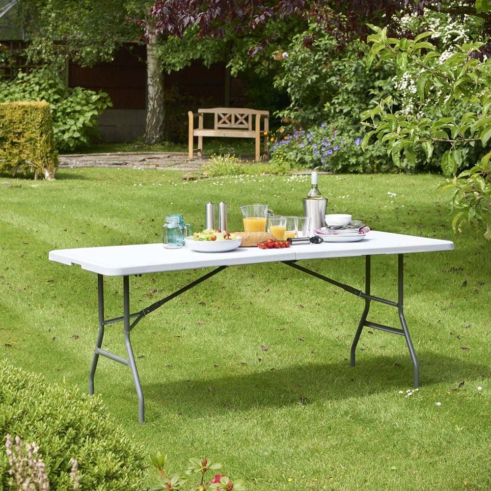 House of Home 6ft Steel Folding Picnic Table Image 2