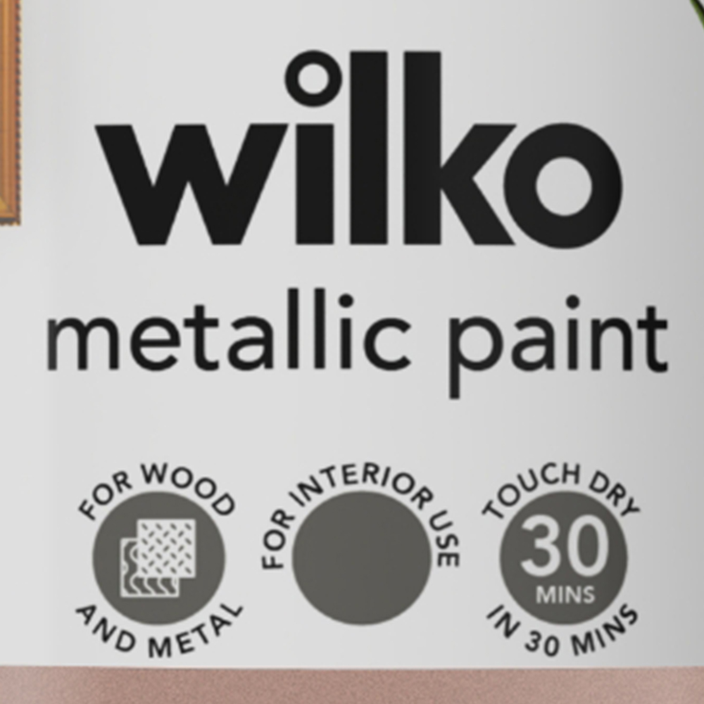 Wilko Wood and Metal Rose Metallic Paint 250ml Image 3