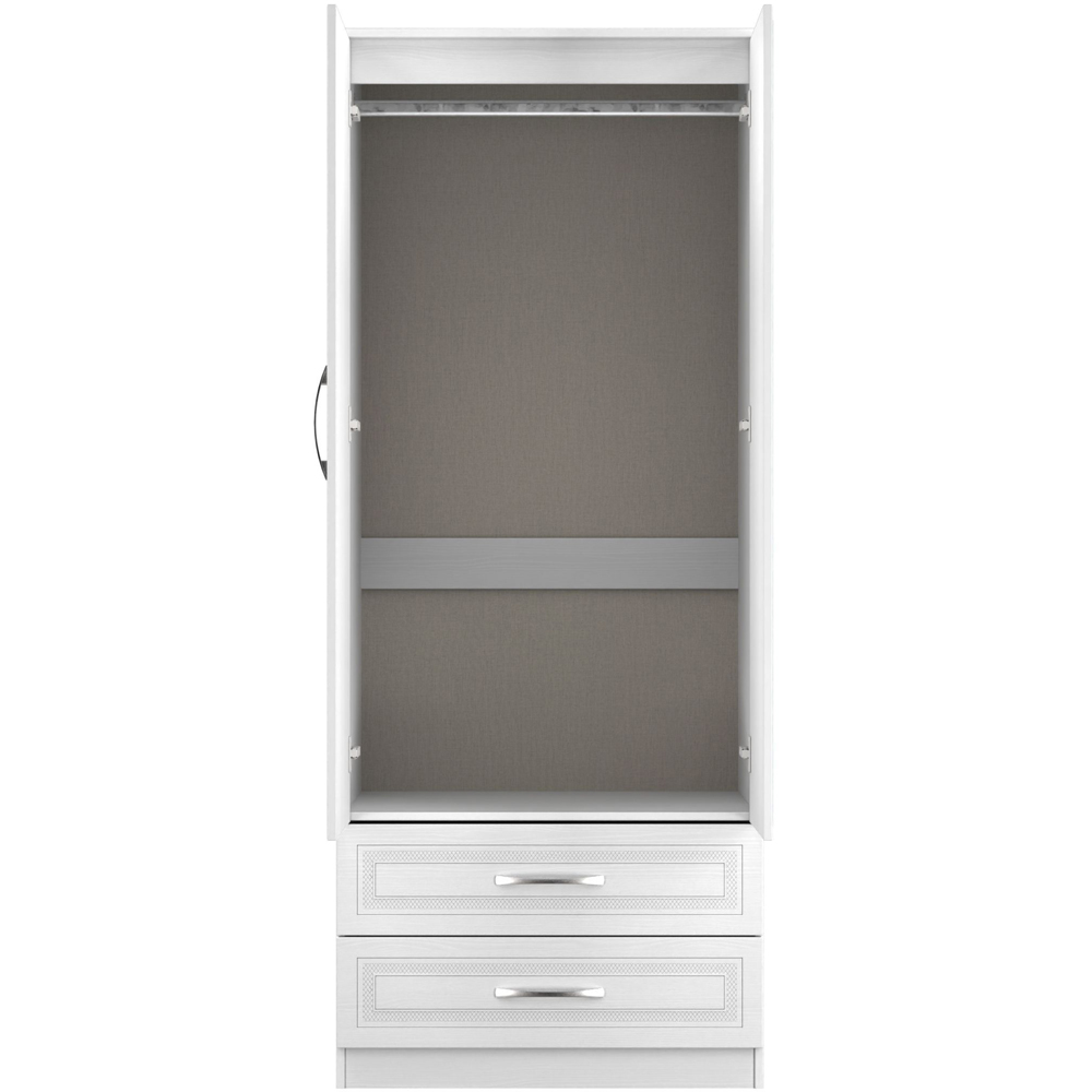 Crowndale Dorset 2 Door 2 Drawer Signature White Mirrored Wardrobe Ready Assembled Image 8