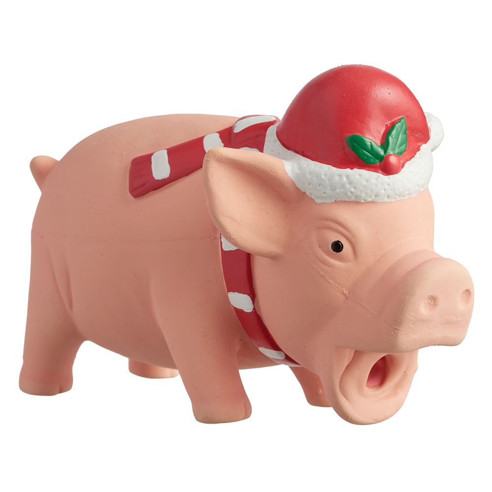 Wilko Latex Christmas Pig Dog Toy Image 2