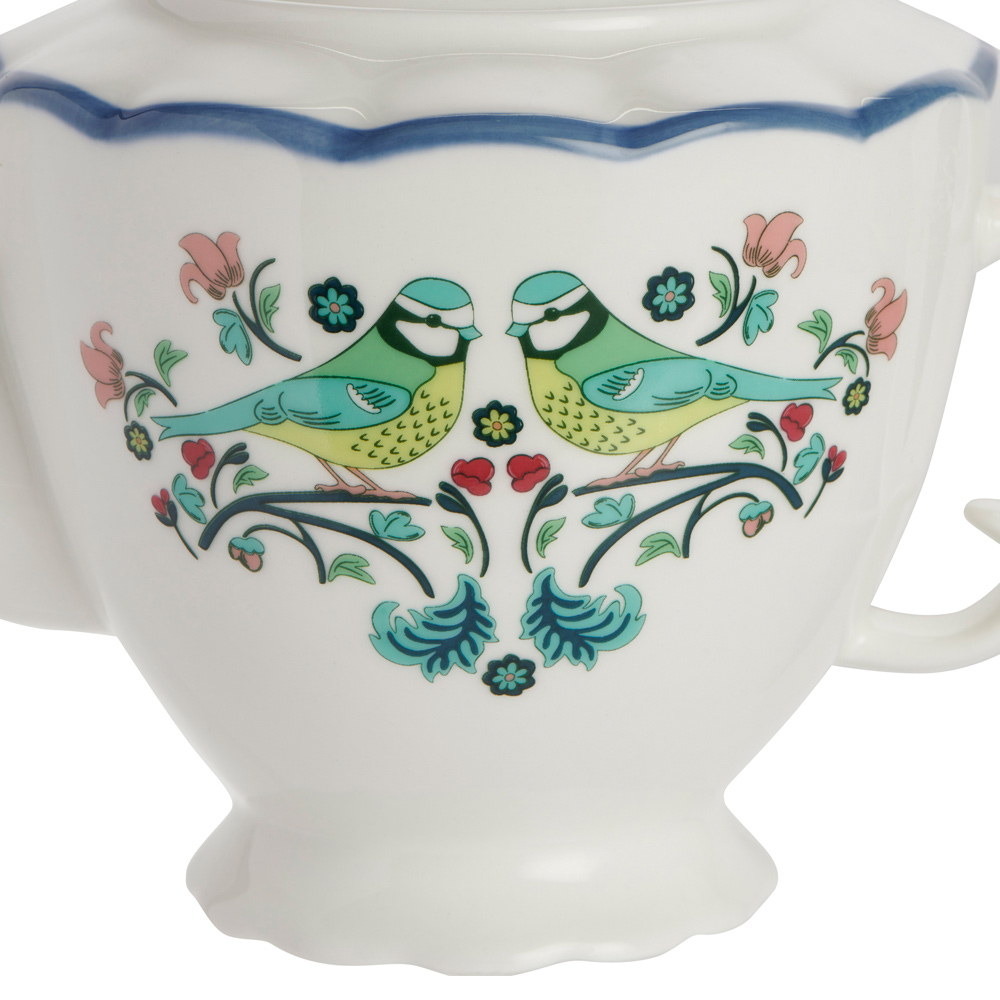 Wilko Fond Memories Floral Bird Teapot Wilko