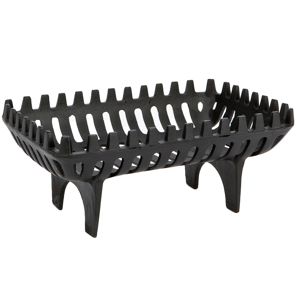 Inglenook Fireside Small Black Iron Fire Grate Basket Image 1
