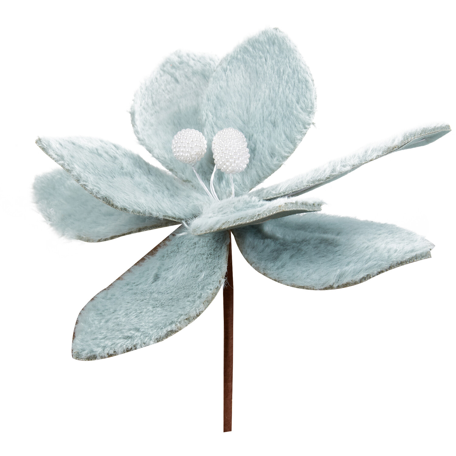 Blue Fur Flower Pick Image 1
