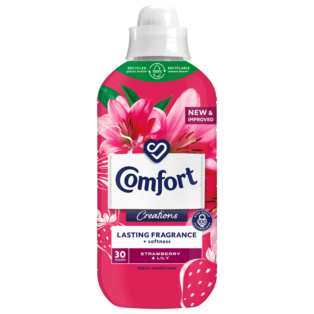 Comfort Creations Strawberry and Lily Fabric Conditioner 30 Wash 900ml Image 1