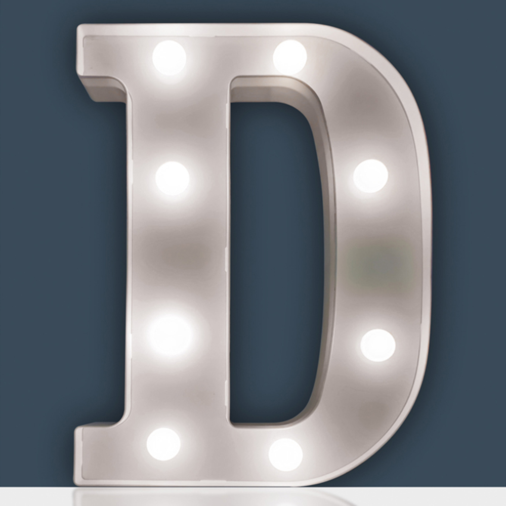 St Helens Battery Operated 3D LED Letter D Light Image 2