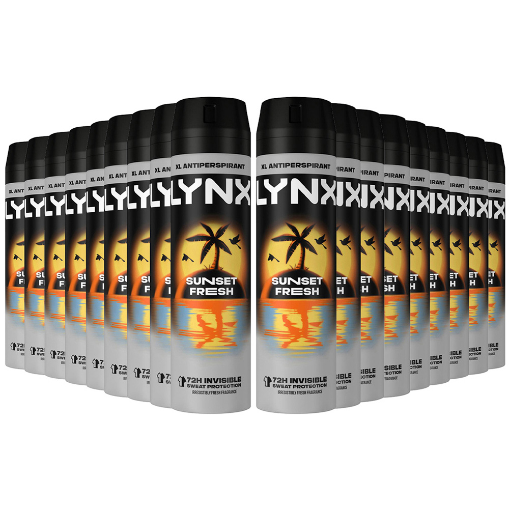 Lynx Sunset Fresh Antiperspirant Deodorant Spray 200ml 18 Pack Image 1
