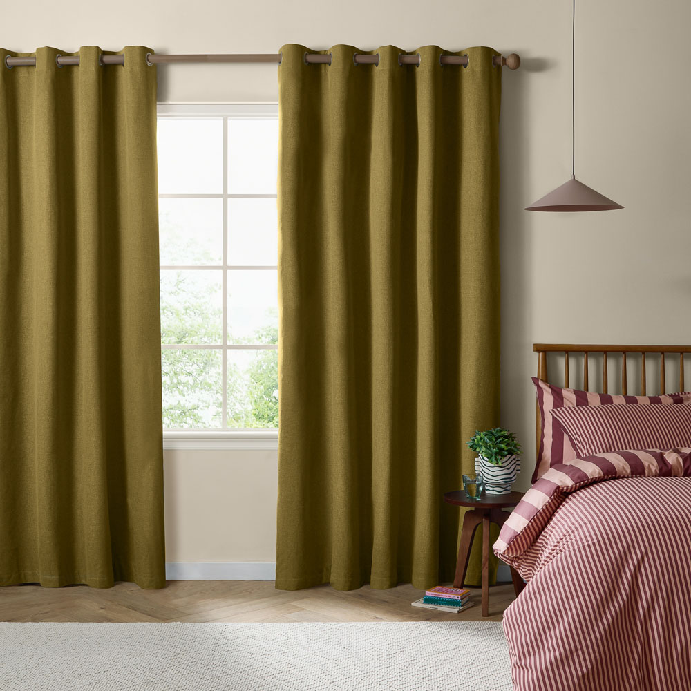 Furn The Ultimate Forest Textured Woven Blackout Eyelet Curtains 117 x 183cm Image 7