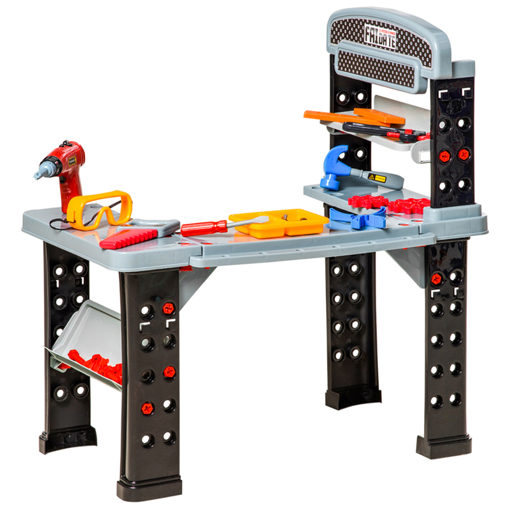 HOMCOM Kids 79 Toy Tool Workbench Play Set Image 1