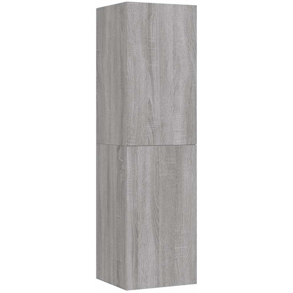 vidaXL Single Door Grey Sonoma Wall Mounted TV Cabinet Image 2
