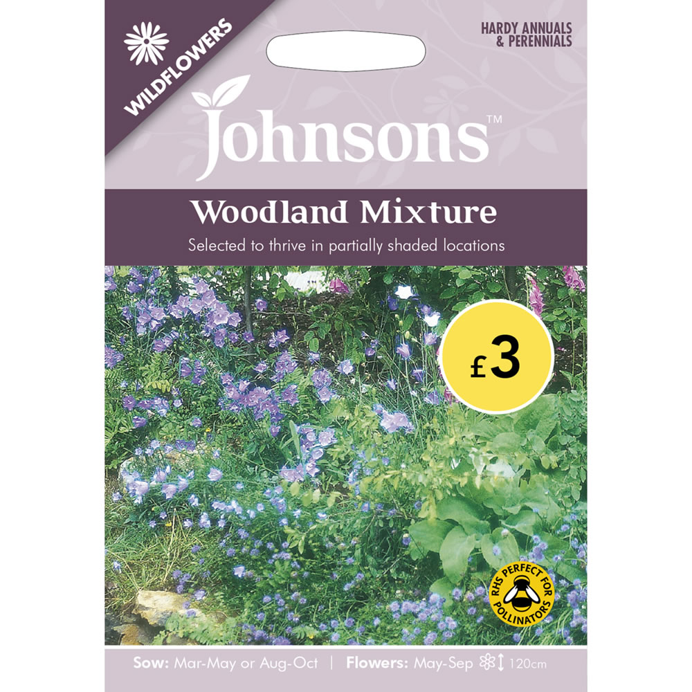 Johnsons Wildflowers Woodland Mix Seeds Image 2