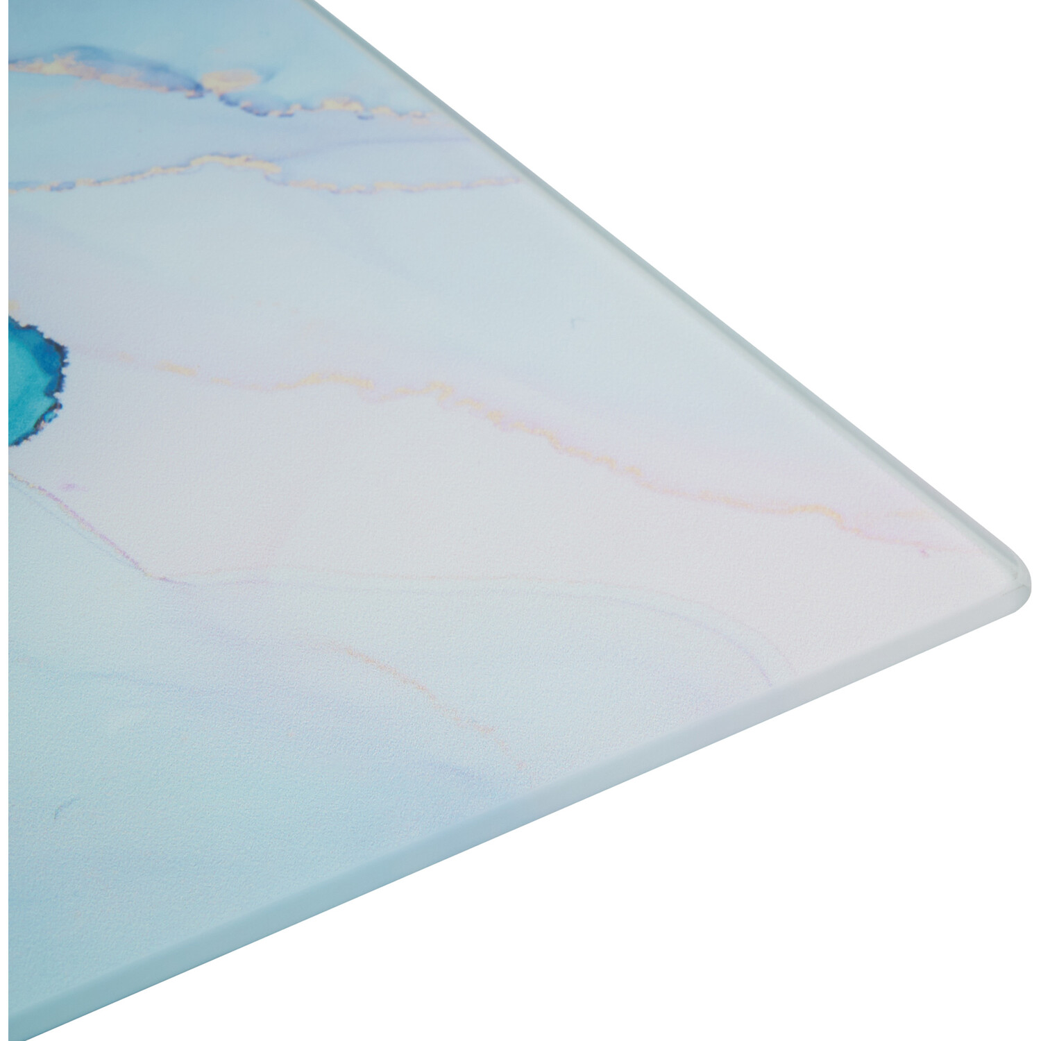 Multicoloured Marble Glass Worktop Saver - Blue Image 3
