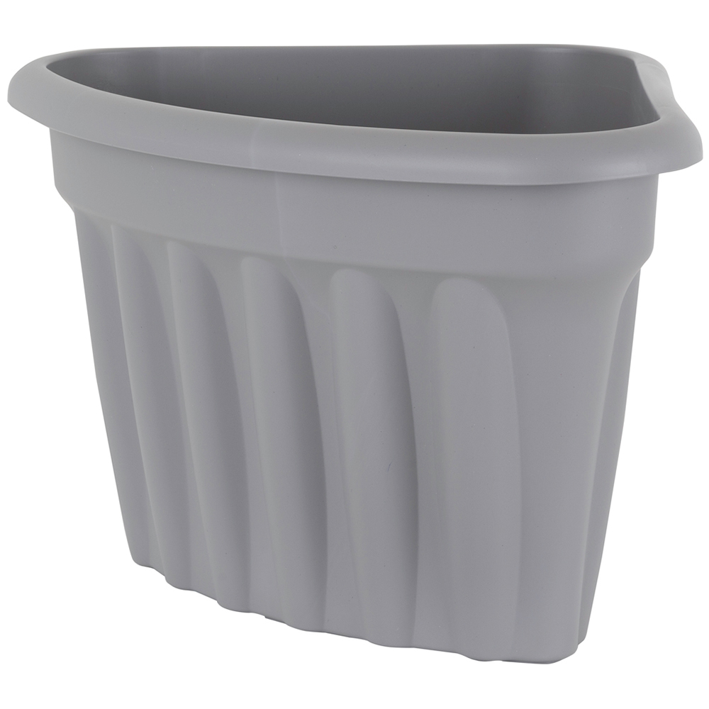 Wham Vista Upcycle Grey Recycled Plastic Corner Planter 40cm 4 Pack Image 4