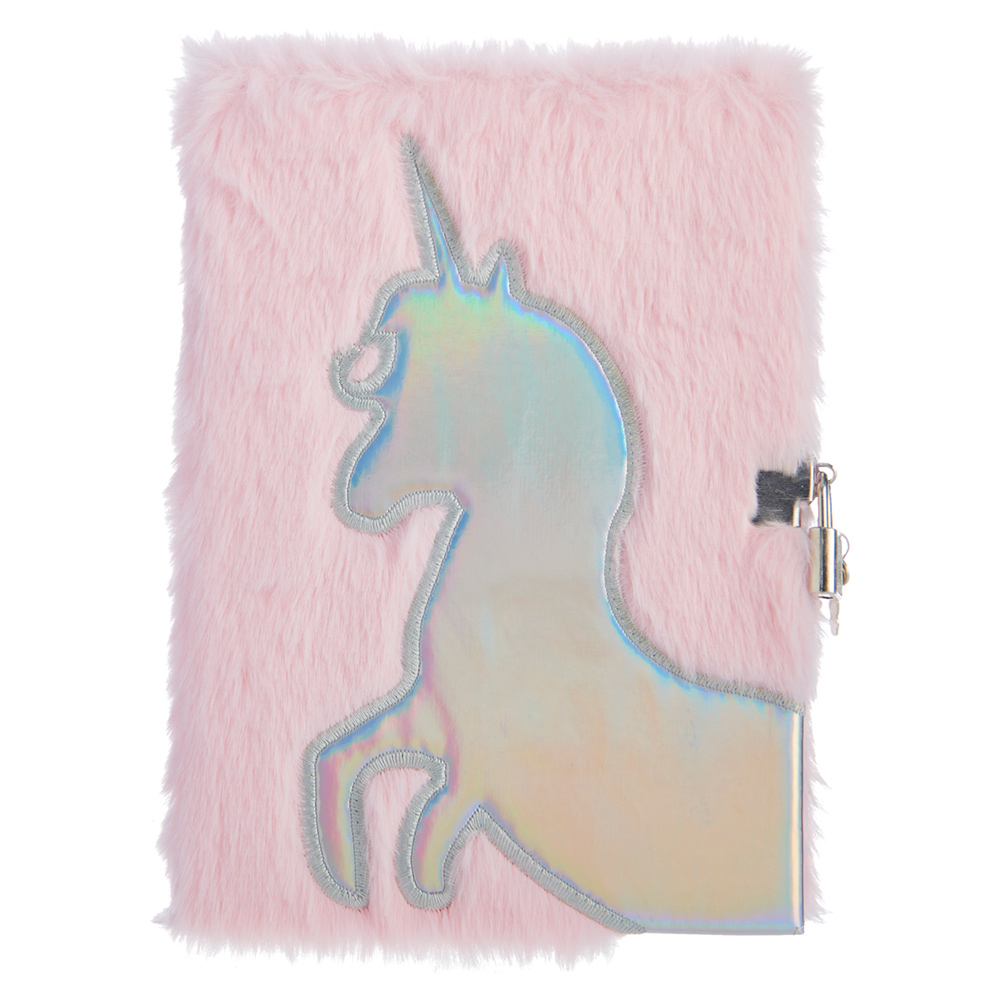 Wilko A5 Fluffy Unicorn Secret Diary Image 1