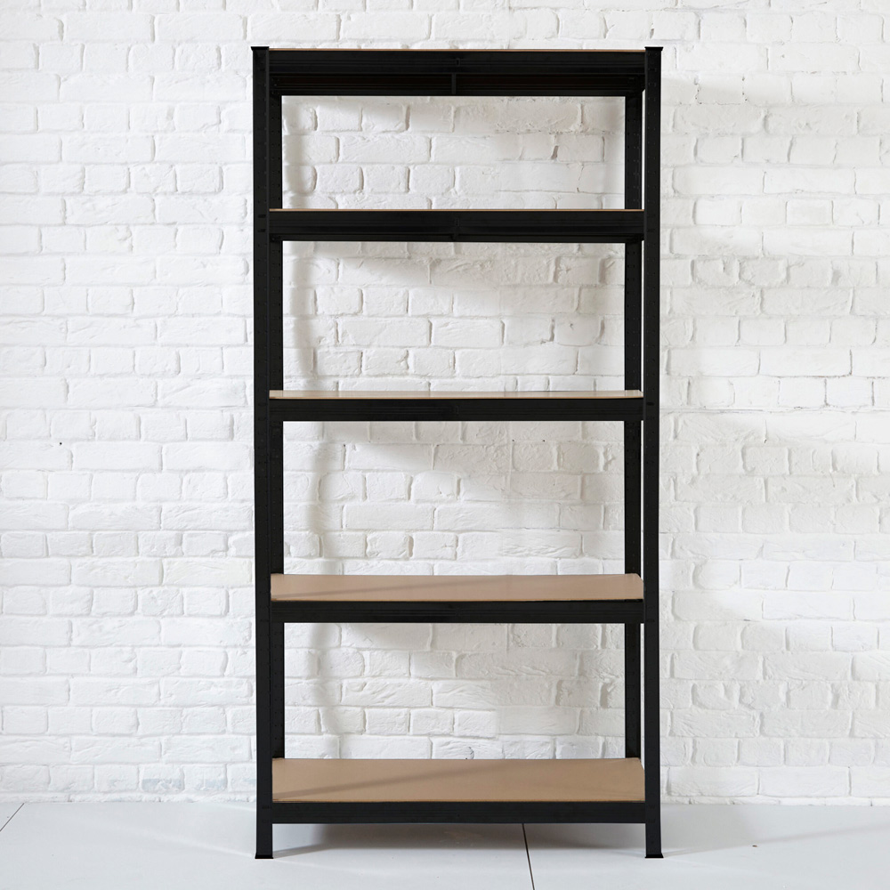 Neo Black 5 Tier Steel Garage Shelving Image 5