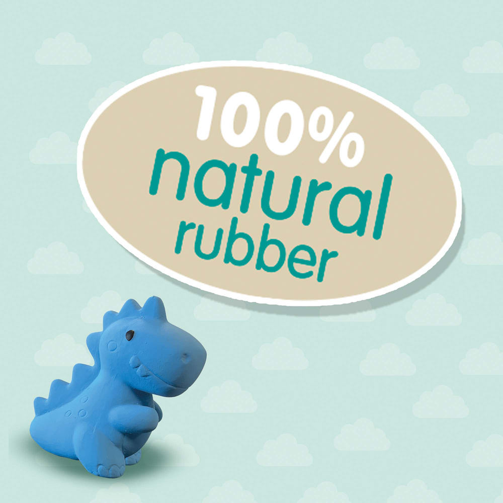SES Creative Tiny Talents T-Rex Natural Rubber Bath Toy Image 3