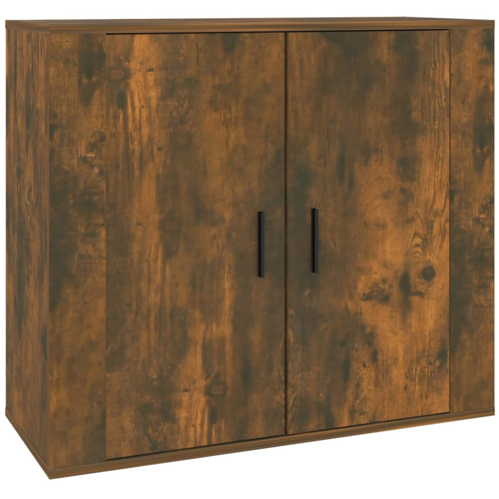 vidaXL 2 Door Smoked Oak Small Sideboard Image 2
