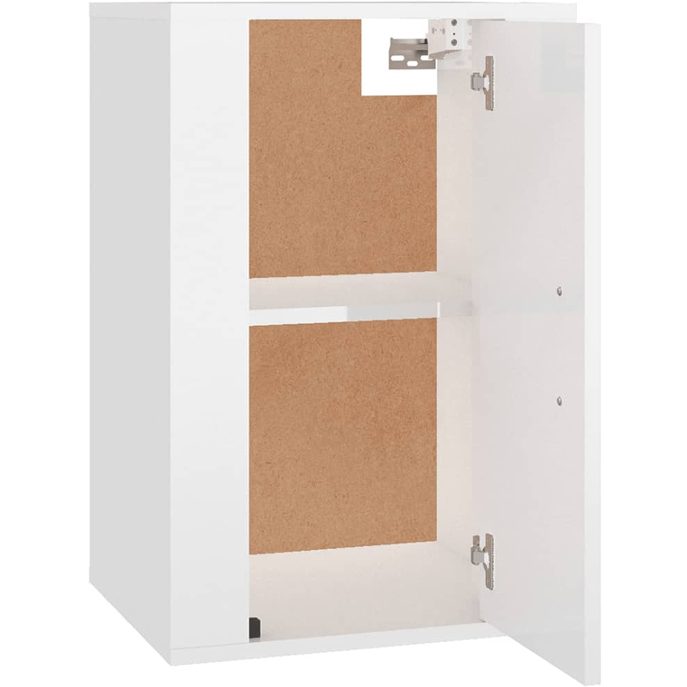vidaXL Single Door High Gloss White Wall Mounted TV Cabinet Image 7