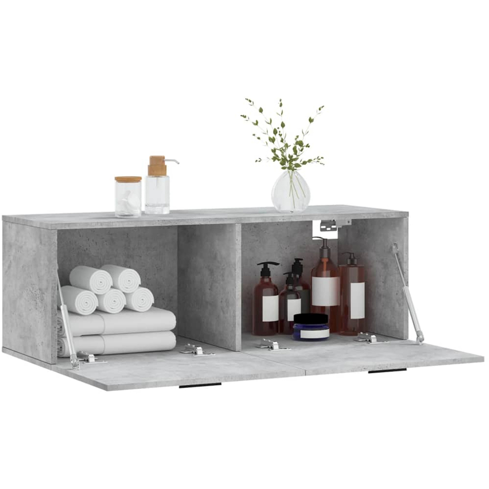 vidaXL 2 Door Concrete Grey Wall Cabinet Image 4