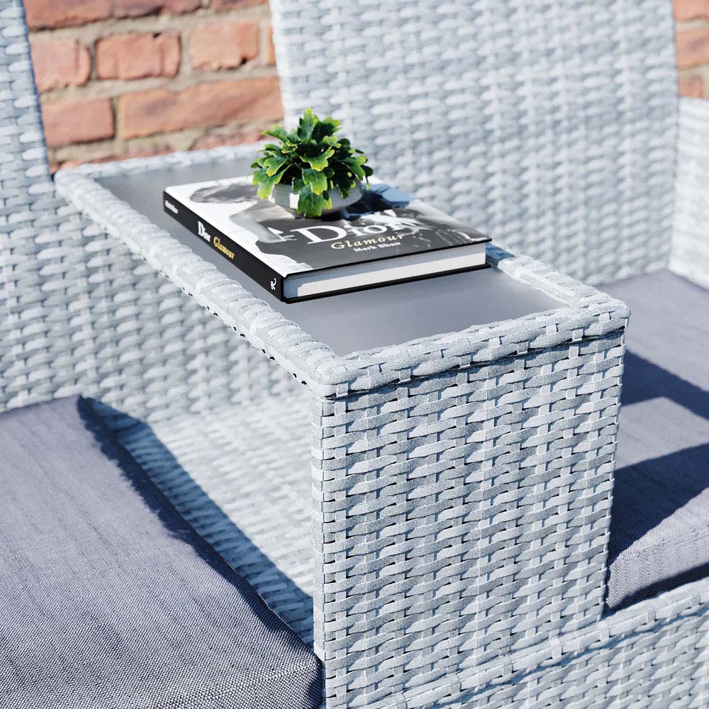 Garden Vida 2 Seater Grey Vienna Love Companion Seat Image 5