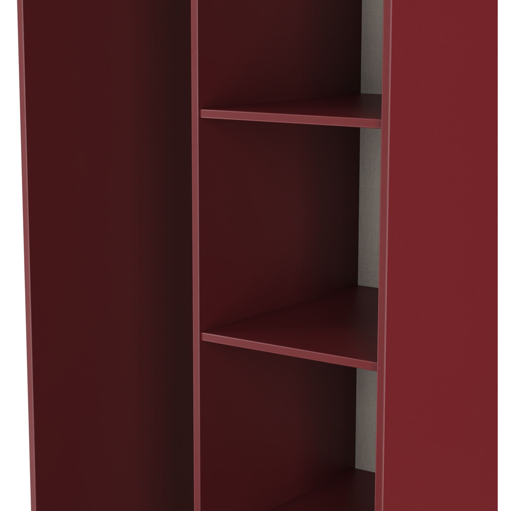 Crowndale Hong Kong 5 Shelf Red Matt Tall Open Wardrobe Ready Assembled Image 5