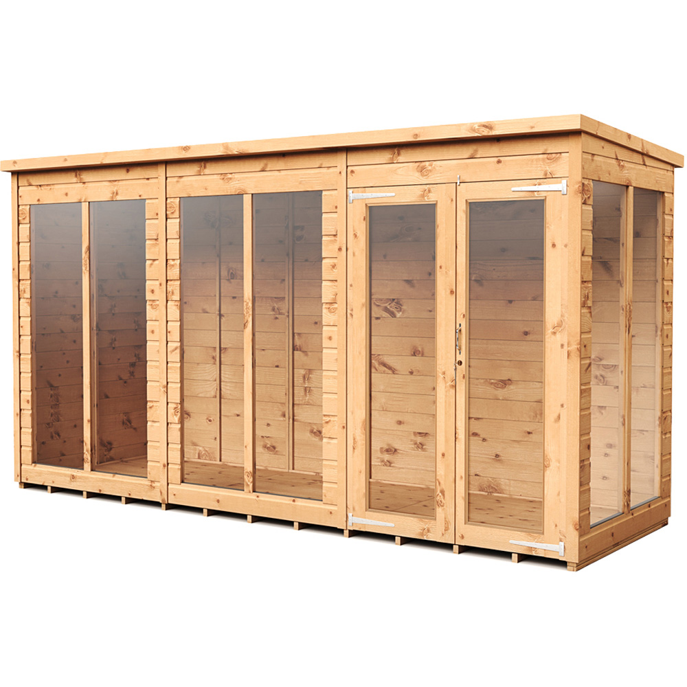 Empire Sheds 12 x 4ft Double Door Tongue and Groove Pent Summerhouse Image 1