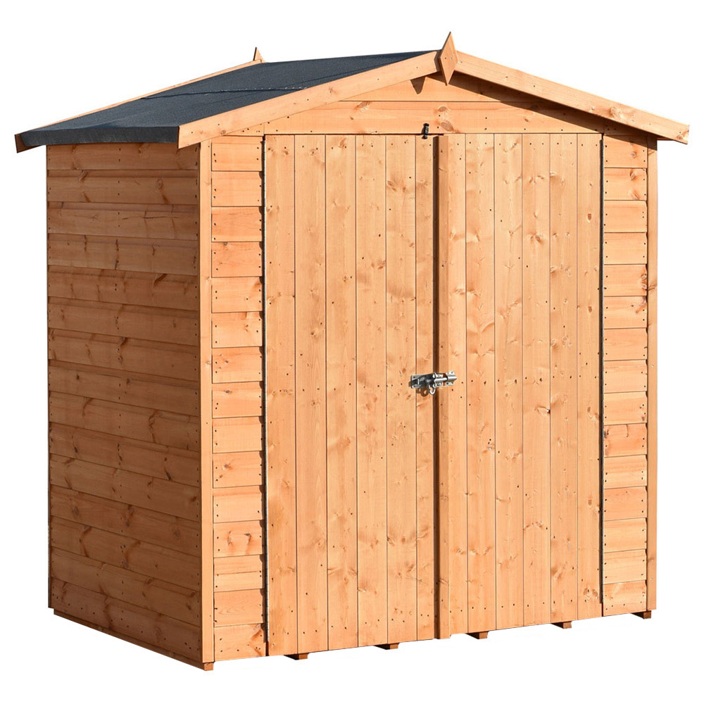 Shire Lewis 4 x 6ft Double Door Shiplap Apex Shed Image 1