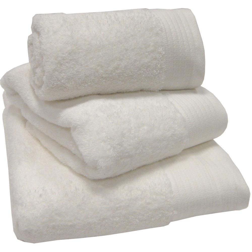 Rapport Home Chatsworth Super Soft and Absorbent Cotton White Bath Sheet Image 1