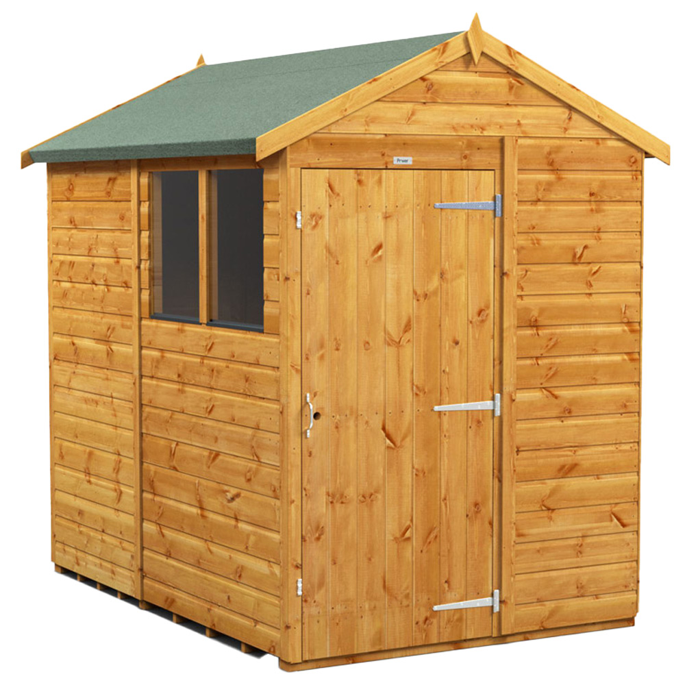 Power Sheds 7 x 5ft Apex Wooden Shed with Window Image 1