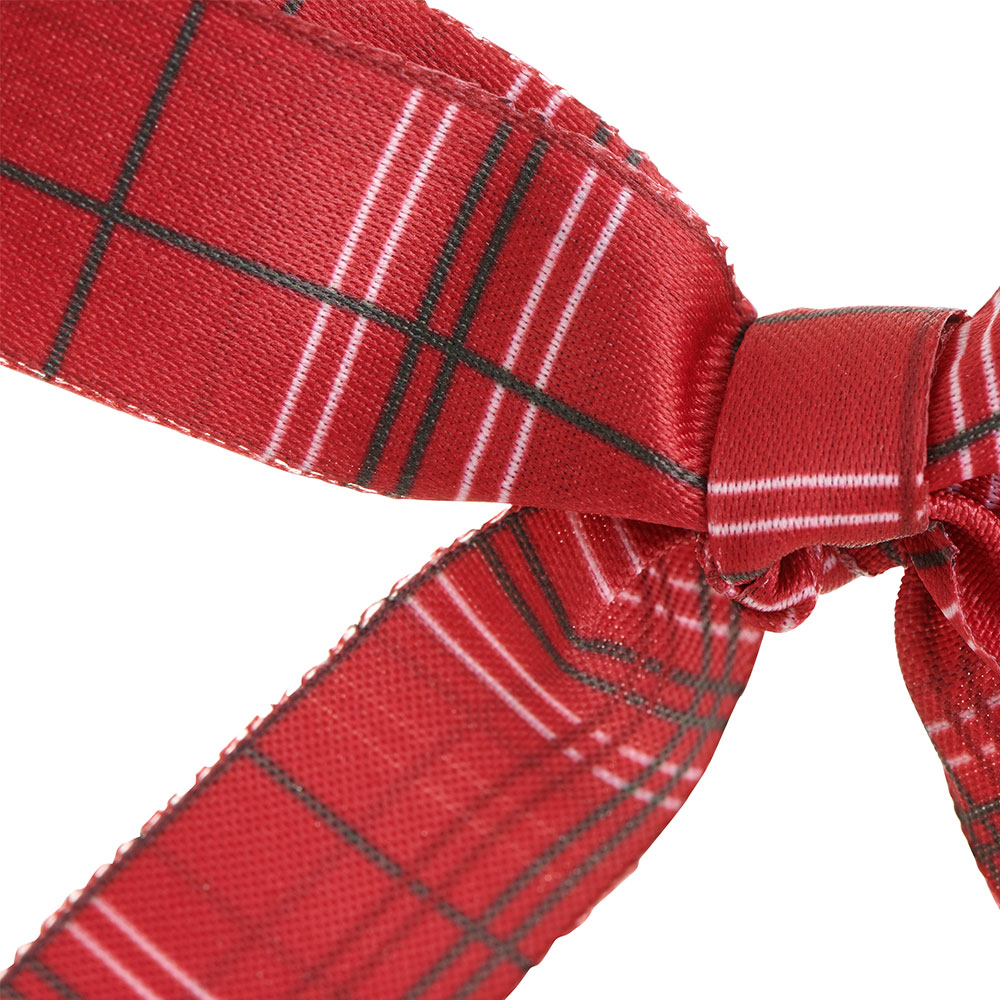 Wilko Winter Fables Tartan Bows 4 Pack Image 3