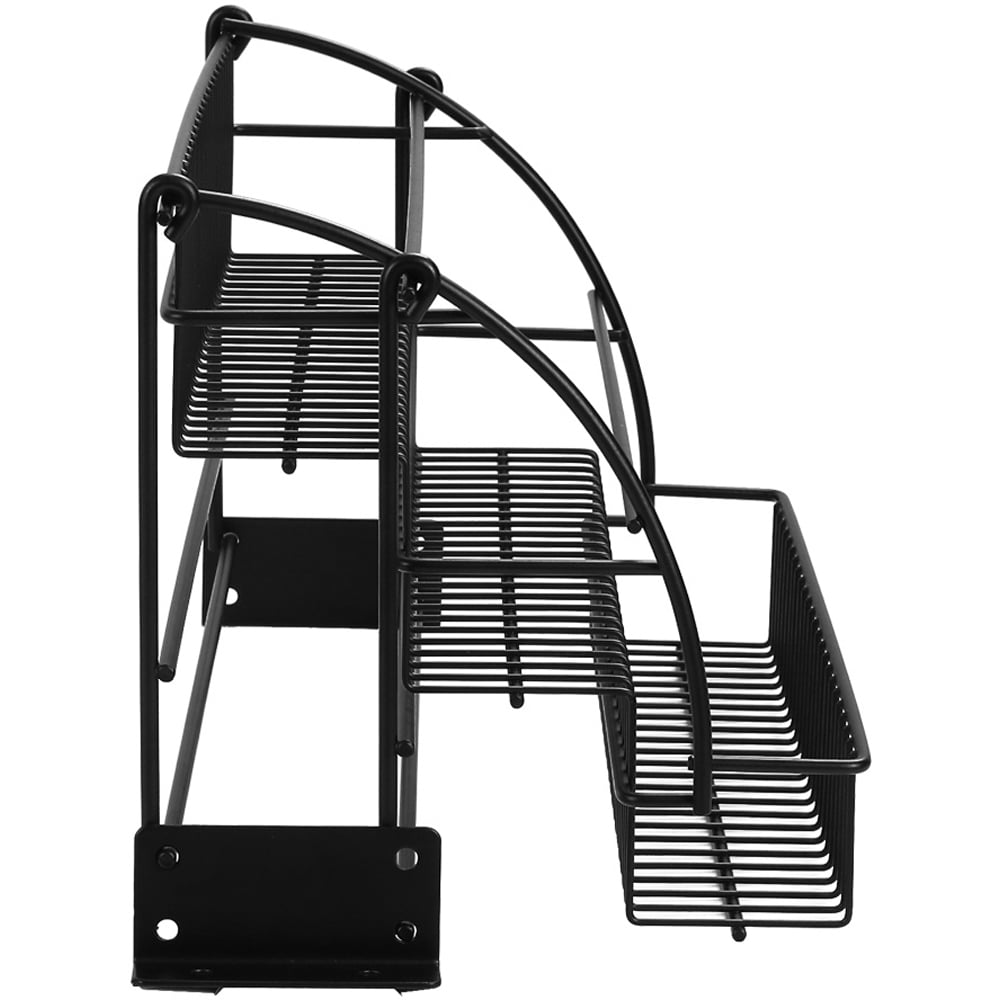 H&O Direct 3 Tier Black Pull Down Spice Rack Image 4