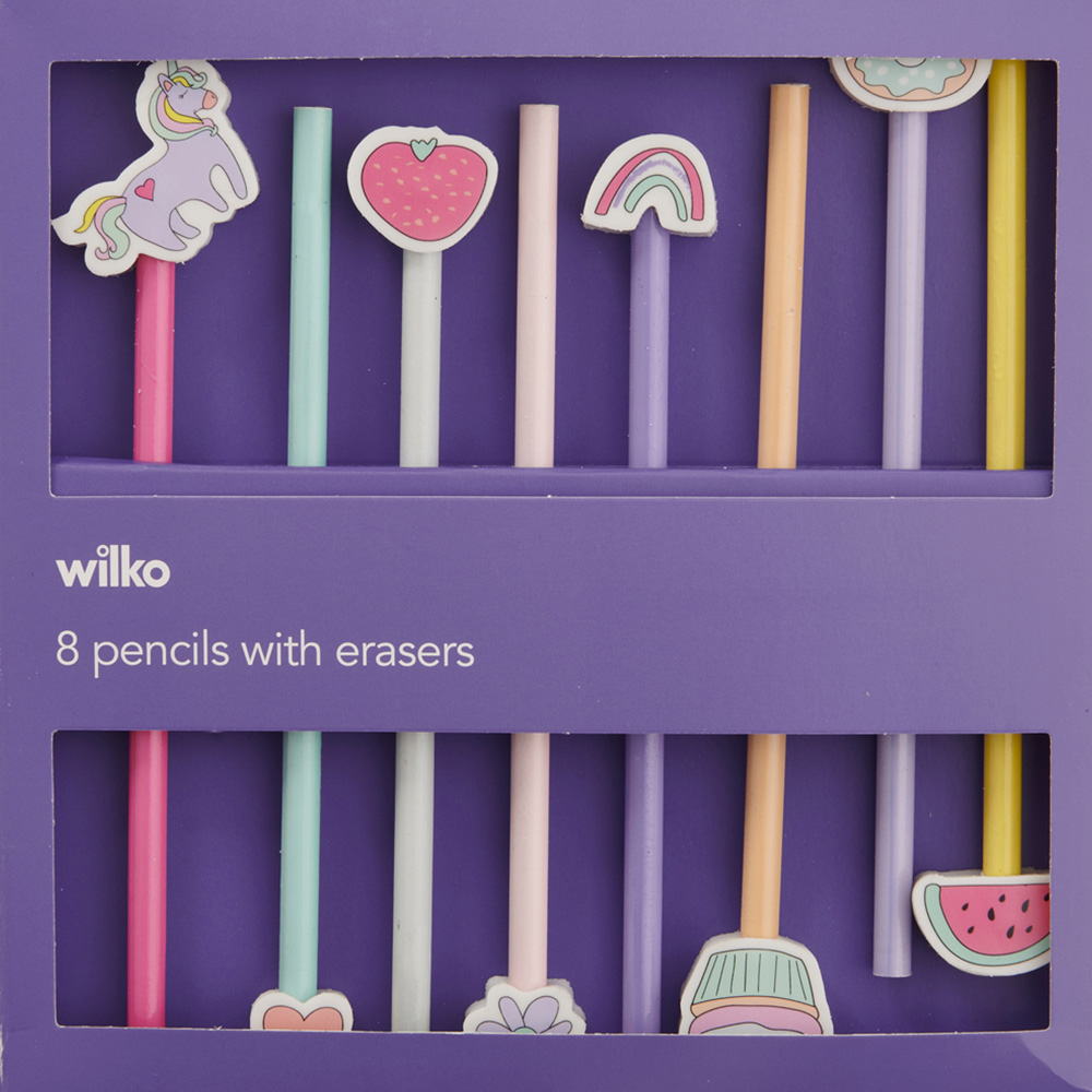 Wilko Pencils & Novelty Eraser 8 Pack Image 3