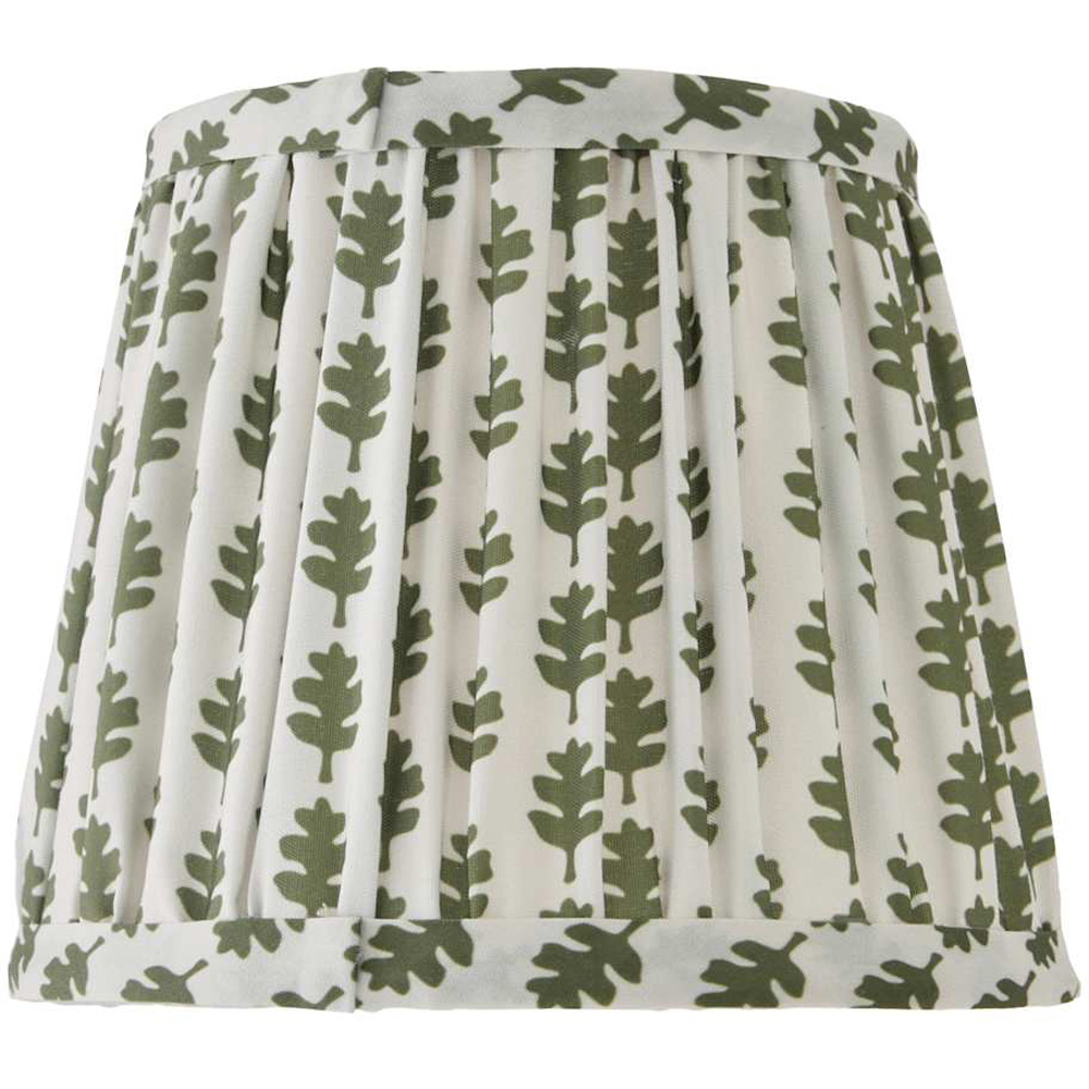 ValueLights Grange Green Floral Pleated Extra Small Lamp Shade 16cm Image 1